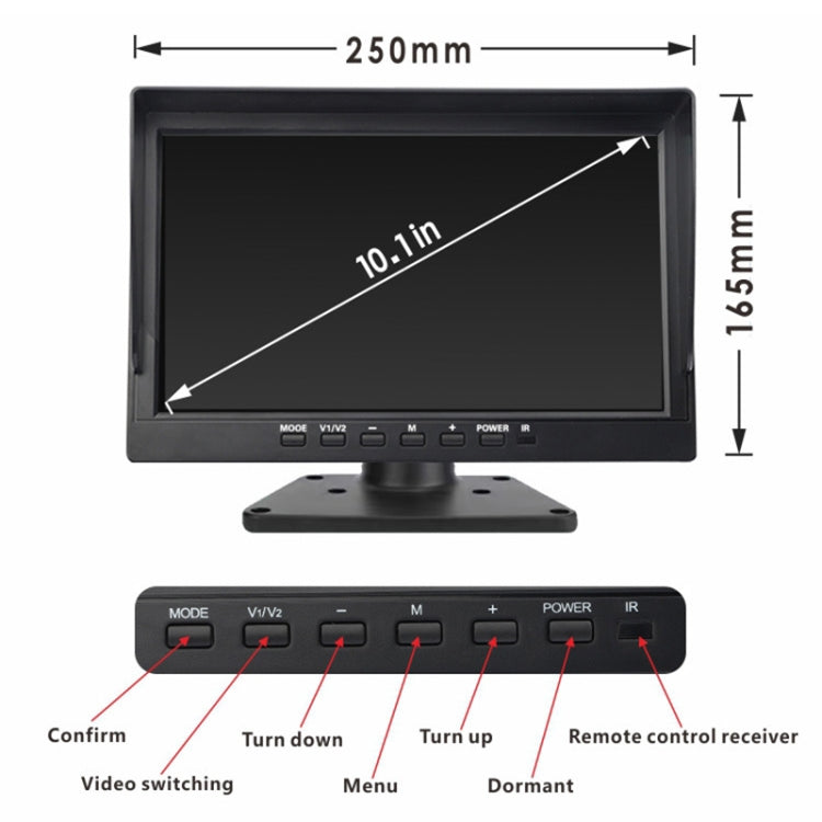 PZ612-4AHD IP67 120 Degree Car AHD 1080P 2 Megapixels 10 inch 4-Way Rearview Mirror Monitor, Night Vision Full Color, with Video Function, PZ612-4AHD PZ612-4AHD IP67 120 Degree Car AHD 1080P 2 Megapixels 10 inch 4-Way Rearview Mirror Monitor, Night Vision Full Color, with Video Function, PZ612-4AHD